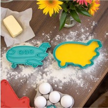 Uçak Kurabiye Kalıbı – 8,8 cm | Uçak Temalı Cookie Cutter | Plastik Pla
