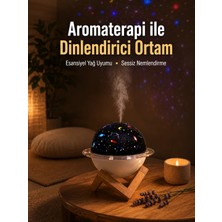 Epilons Projektör Işıklı, Aromaterapi Uyumlu Mini Masaüstü Hava Nemlendirici Cihaz