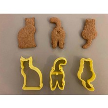 3’lü Kedi Kurabiye Kalıbı Seti 7 cm | 3D Baskı Plastik Kesici