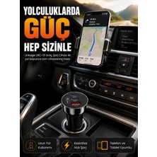 60W Araç Şarj Cihazı Çift Type-C Pd ve USB Qc3.0 Hızlı Şarj Adaptörü