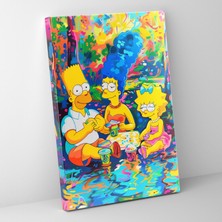 Painted Anarchy Soyut Resim Simpsons Temalı Kanvas Tablo