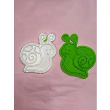 Salyangoz Kurabiye Kalıbı – 8 cm | Sevimli Hayvan Figürlü Cookie Cutter | Plastik Pla