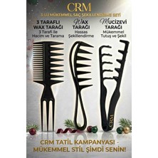 CRM Meva Profesyonel Mucizevi 3'lü Saç Şekillendirme Tarak Seti - Berber saç Şekillendirici Taraklar - Sihirli taraklar