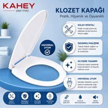 Kahey Universal Klozet Kapağı,  Kolay Çıkabilir, Beyaz