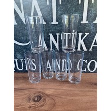 Sanat Taciri 6 Adet Kalın Cam Rakı Bardağı