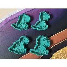 Dinozor Kurabiye Kalıbı Seti – Hayvan Temalı Cookie Cutter | 7–8 cm