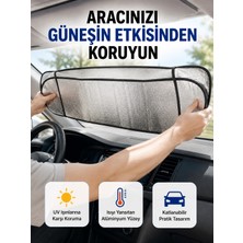 Najmaddin Karg Metalize Reflektör Yüzeyli Uv Koruyucu Araç Güneşliği – Serin ve Güvenli Sü
