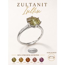 Yudi Atelier Işıklı Kutu 925 Ayar Gümüş Ayarlanabilir Renk Değiştiren Tektaş Yüzük - Evlenme Teklifi Sevgiliye Hediye