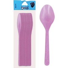Erdo Ticaret 319 Plastik   Büyük Renkli Kaşık 10LU