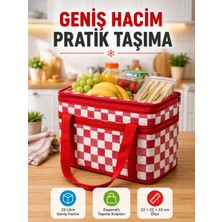 Techora Sale Isı Yalıtımlı Termos Piknik Çantası Geniş Hacimli Soğuk ve Sıcak Taşıma Çantası