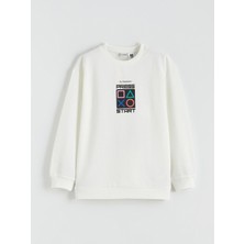 Lc Waikiki Yeni Sezon Playstation Baskılı Erkek Çocuk Kalın Sweatshirt