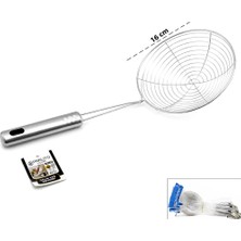 Erdo Ticaret Metal Kevgir - Paslanmaz Çelik - 16 cm