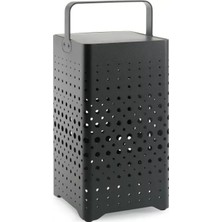 Gümrük Bey Maro Lamp Zwart 33 cm Siyah Alüminyum Bahçe Lambası USB ve Solar Şarjlı