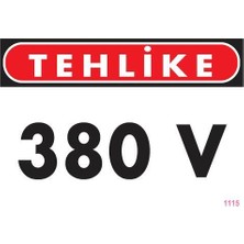 Erdo Ticaret 380 V Tehlike Uyarı Levhası 25X35 KOD:1115