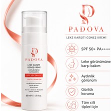 Padova Leke Karşıtı Yüz Güneş Kremi Spf 50+ Pa++++ 50 ml Tüm Cilt Tipleri