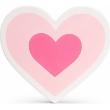 Turunç Aksesuar Pembe Kalp Kulp- En 8 cm Boy 7 cm Bebek Çocuk Genç Odası Kulpları Dolap Çekmece Mobilya Kulpu