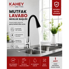 Kahey Esnek Spiral Musluk Başlığı, 360° Döner, Sıçrama Önleyici, Tasarruflu Su Akışı, Üniversal Uyumlu Lavabo ve Mutfak Batarya Ucu