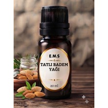 E.M.S 20 ML TATLI BADEM YAĞI % 100 SAF SOĞUK PRES DOĞAL TATLI BADEM YAĞI.