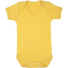 Sema Baby Prematüre Yarım Kol penye Çıtçıtlı Badi - Sarı