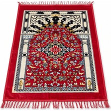 Maysam Hac Umre Hediyelik Peluş Seccade 80X120 cm – Desenli Lüks Namaz Seccadesi