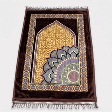 Maysam Hac Umre Hediyelik Peluş Seccade 80X120 cm – Desenli Lüks Namaz Seccadesi