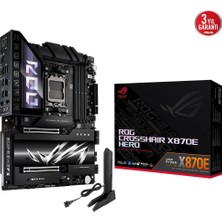 Verto Asus Rog Crosshaır X870E Hero, 4xddr5, 5xm.2, Hdmı, Dp, Type-C, Pcıe 5.0, 2xwi-Fi 7, Bluetooth V5.4, Am5 Soket Gamıng Anakart