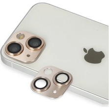 Verto Newface Apple iPhone 13 Pers Alüminyum Kamera Lens - Gold