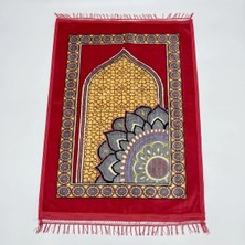 Maysam Hac Umre Hediyelik Peluş Seccade 80X120 cm – Desenli Lüks Namaz Seccadesi