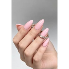 Easy Beauty Kısa Badem Takma Tırnak Medıum 10 Adet Takma Tırnak Seti