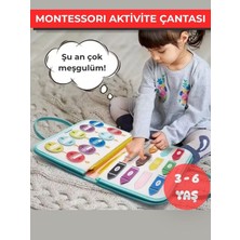 Generic Montessori Aktivite Çantası 8 Sayfa | 8 Öğrenme Becerisi | 3-6 Yaş Eğitici Oyuncak | Motor Beceri Geliştirici Keçe Oyun Seti | Pembe