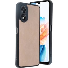 Verto Newface Oppo A38 Kılıf Aras Deri Kapak - Pudra