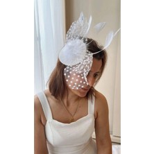 Bba New Trend Kep,beyaz Vualet Gelin Nikah Şapkası, Kep,gelin Duvak,nikah Şapkası Tokalı Vualet Düğün Şapkası,kep