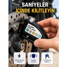 Sepetopia 110 Db Alarm Disk Kilidi Motosiklet Scooter Bisiklet Güvenlik Yeni Nesil