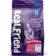 Real Friend Derma Care Yetişkin Kedi Maması Somonlu 1,5 kg Hipoalerjenik Süper Premium Low Grain