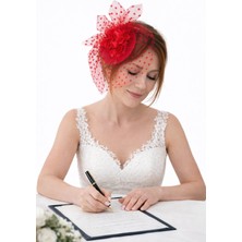 Bba New Trend Nikah Şapkası Siyah Gelin Vualet Kep Tüllü Saç Aksesuarı Şık ve Modern Nikah Modeli