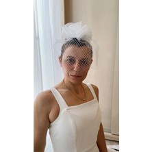 Bba New Trend Petekli Vualet Gelin Nikah Şapkası, Kep,gelin Duvak,nikah Şapkası Tokalı Vualet Düğün Şapkası