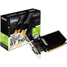 MSI GT710 2GB Ekran Kartı 1000 MHz Çekirdek Hızı HDMI DVI PCIe 2.0 Low Profile Fansız Soğutma