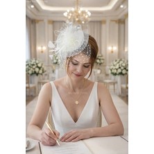 Bba New Trend Gelin Şapkası Vualet Nikah Şapkası 4 Renk Seçeneği Davet Balo Mezuniyet Saç Aksesuarı