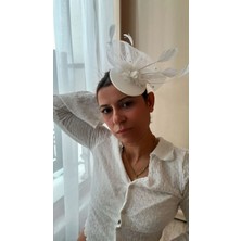 Bba New Trend Beyaz Vualet Gelin Nikah Şapkası, Kep,gelin Duvak,nikah Şapkası Tokalı Vualet Düğün Şapkası,kep