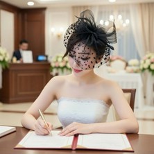 Bba New Trend Gelin Şapkası Vualet Nikah Şapkası 4 Renk Seçeneği Davet Balo Mezuniyet Saç Aksesuarı