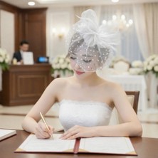 Bba New Trend Gelin Şapkası Vualet Nikah Şapkası 4 Renk Seçeneği Davet Balo Mezuniyet Saç Aksesuarı