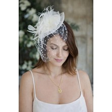 Bba New Trend Puanlı Tül Nikah Şapkası Vualet Gelin Kep Saç Aksesuarı Beyaz Kırmızı Siyah Renk Alternatifleri