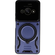 Verto Newface Xiaomi Poco C61 Kılıf Joy Lens Standlı Kapak - Lacivert