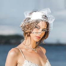 Bba New Trend Nikah Şapkası Gelin Nikah Şapkası Vualet, Gelin Vualet Nikah Şapkası, Gelin Şapkası Gelin