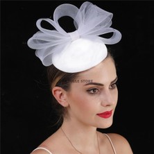 Bba New Trend Lüx Nikah Şapkası,düğün Şapkası,vualet,kına Şapkası,kep,gelin Şapkası,düğün,nikah,kına Saç Aksesuarı