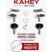 Kahey Klozet Kapak Montaj Vidası Alttan Sıkma Taharet Ucu Hediye