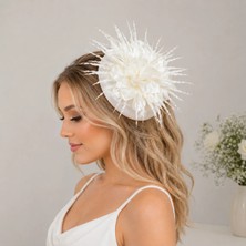 Bba New Trend Lüks Vualet Nikah Şapkası Gelin Şapkası Fascinator Kokteyl Şapkası Kadın Saç Aksesuarı Düğün Nişan Söz Kına Parti Mezuniyet Yılbaşı Davetleri Için Özel Tasarım