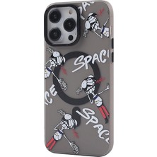 Ozkr Store Apple Iphone 14 Pro Kılıf Apollo Magneticsafe Desenli Kapak - Apollo Siyah - 3