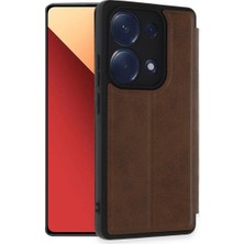 Ozkr Store Xiaomi Redmi Note 13 Pro 4g Kılıf Flip Cover - Taba