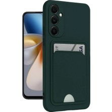 Ozkr Store Samsung Galaxy A16 5g Kılıf Kelvin Kartvizitli Silikon - Koyu Yeşil